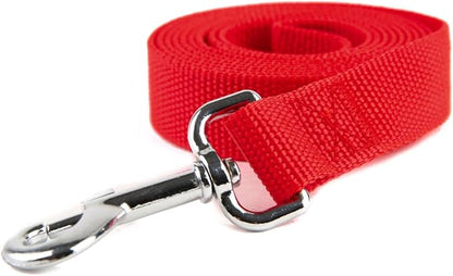 Nylon Dog Training Leash, Traction Rope, 4Ft /5 Foot /6 Feet Long, 5/8 inch 3/4 Inch 1 Inch Wide, for Small and Medium Dogs (3/4'' x 4 F, Red)