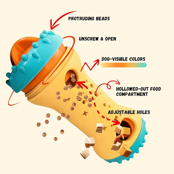 Dog Puzzle Toy, Interactive Dog Enrichment Toys for Adjustable Treat Dispensing Toys to Keep Them Busy, Dogs Enrichment for Brain Stimulation & Cognitive for Puppy & Smart Dogs Slow Feeder