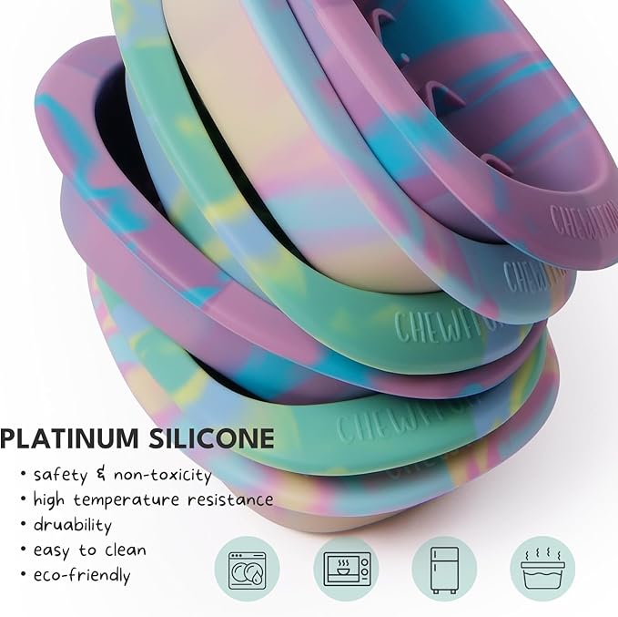 CHEWFFON Easter Dog & Cat Lick Mat Bowls, BPA-Free Silicone Slow Feeder Bowl with Suction Cups, Non Slip Pet Food Bowl Reduces Boredom and Anxiety, Dishwasher Safe, Lavender Purple Small