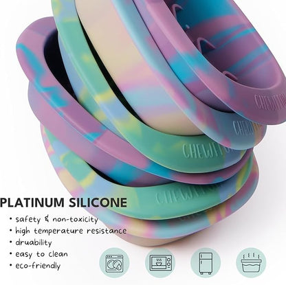 CHEWFFON Easter Dog & Cat Lick Mat Bowls, BPA-Free Silicone Slow Feeder Bowl with Suction Cups, Non Slip Pet Food Bowl Reduces Boredom and Anxiety, Dishwasher Safe, Lavender Purple Small