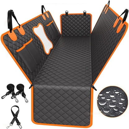 Dog Car Seat Cover for Infiniti G25X Q70h QX4 Qx60 G20, Pet Cover for Dogs Car Protector Seat Waterproof Scratch Proof Nonslip Dog Hammock with Mesh Visual Window & Pockets