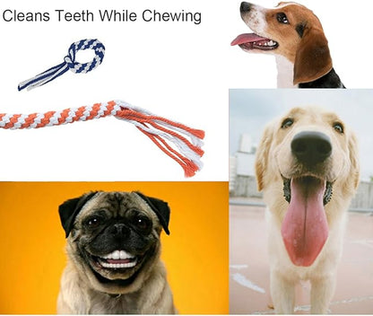 ASOCEA 3 Pack Dog Rope Toys Dog Flirt Pole Replacement Toys Interactive Cotton Dog Toys Teething Chew Toys for Boredom Tether Lure Toy for Tug of War Braided Rope Toy to Outdoor Exercising