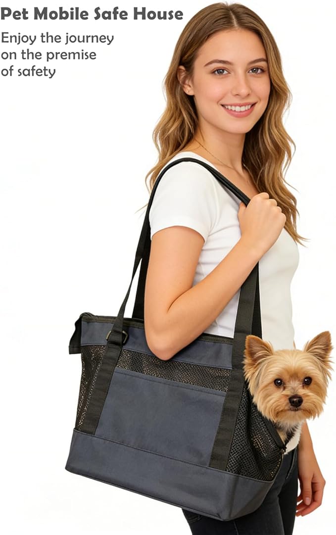 Dog Purse Carrier for Small Dogs with Pocket,Dog Carriers Soft Sided,Pet Carrier Purse for Puppy and Cats Up to16 lbs,Dogs and Puppies Tote Bag Carrier,Collapsible Travel Puppy Carrier