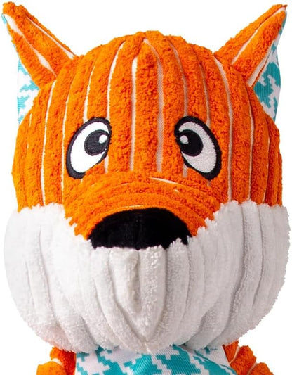 KONG Floppy Knots - Durable No‑Stuffing Squeaky Rope & Plush Dog Toy - for Teething, Playing (Fox, Extra Large)