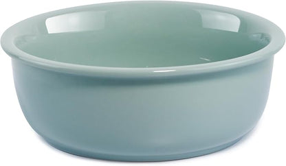 Single Replacement Bowl for 6.3'' High Elevated Dog Bowls, Non-Slip Pet Feeding Dishes for Small Medium Dogs and Cats, Durable Porcelain Dog Food and Water Bowls(28oz, Light Green)