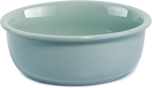 Single Replacement Bowl for 6.3'' High Elevated Dog Bowls, Non-Slip Pet Feeding Dishes for Small Medium Dogs and Cats, Durable Porcelain Dog Food and Water Bowls(28oz, Light Green)