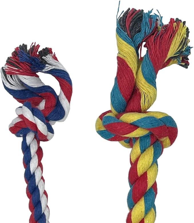 Small Dog and Puppy Knotted Rope Chew Toy - Extra Small Size 6"