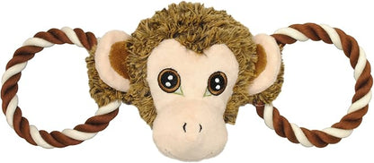 Jolly Pets Jolly Tug-a-Mal Monkey Tug/Squeak Toy, Medium