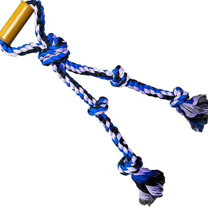 Large Dog Rope Toys for Aggressive Chewers Pitbull Tug of War Interactive Heavy Duty Outdoor Medium Large Breed XL Dog Chew Rope Strong Durable Dog Tug Toys Tough Pull Rope with Handle