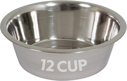 Petmate Stainless Steel Bowl 12Cup