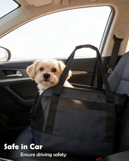 Dog Purse Carrier for Small Dogs with Pocket,Dog Carriers Soft Sided,Pet Carrier Purse for Puppy and Cats Up to16 lbs,Dogs and Puppies Tote Bag Carrier,Collapsible Travel Puppy Carrier