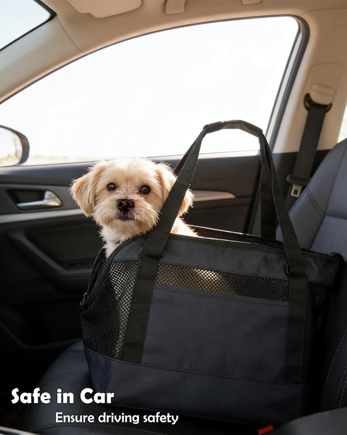 Dog Purse Carrier for Small Dogs with Pocket,Dog Carriers Soft Sided,Pet Carrier Purse for Puppy and Cats Up to16 lbs,Dogs and Puppies Tote Bag Carrier,Collapsible Travel Puppy Carrier