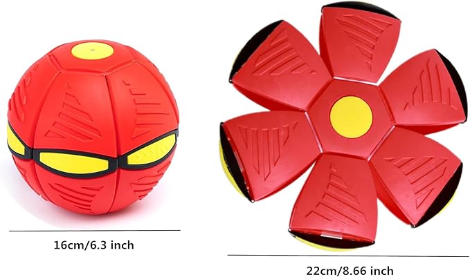 alfyng 2 Pack Flying Saucer Ball for Dogs, Pet Flying Discs Toys, Interactive Dog Disc Saucer Ball Toy, Dogs Games Toys for Medium Large Dogs Pet and Kids Outdoor Sports Exercise No Light