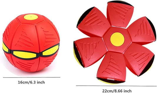 alfyng 2 Pack Flying Saucer Ball for Dogs, Pet Flying Discs Toys, Interactive Dog Disc Saucer Ball Toy, Dogs Games Toys for Medium Large Dogs Pet and Kids Outdoor Sports Exercise No Light