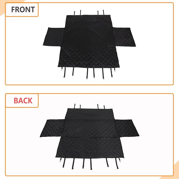 Aunginsy Dog Car Seat Cover for Pets Compatible with Toyota FJ Cruiser 2007-2021 Accessories, Backseat Pet Cover Protector, Second-Row Seat Waterproof Scratch Proof Nonslip Dog Hammock with Side Flap