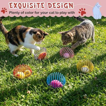 Jecery 5 Pcs Cat Toys Spring,Mouse and Bell,Multicolor - Image 4