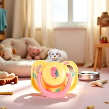 Pet Silicone Calming Pacifier, Dog Pacifiers for Small Dogs, Kitten Pacifiers, Puppy Teething Toys and Cat Chew Toys, Essential Pet Supplies, Puppy Essentials and Kitten Supplies (Chicks)