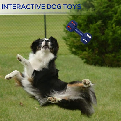 Dog Chew Toys for Aggressive Chewers Indestructible Dog Toys Tough Natural Rubber Dumbbell Toy for Small Medium Large Dogs Large Blue
