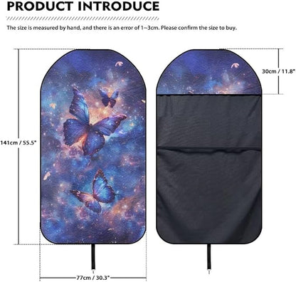 Coldinair Galaxy Butterfly Waterproof Towel Car Seat Covers,Beach Sweat Car Seat Protector Front Seats Only Universal Fit for Trucks