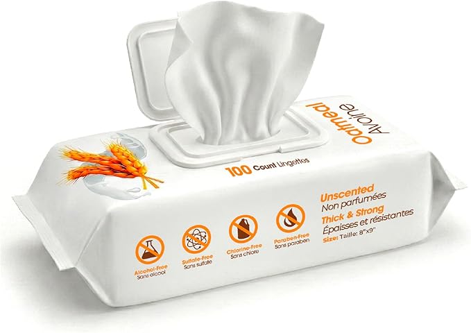 Best Pet Supplies 8" x 9" Large Unscented Dog Wipes - Cleaning and Deodorizing for Paws and Coat - Gentle Formula with Oatmeal Vitamin E for Puppies and Cats - 100 Count