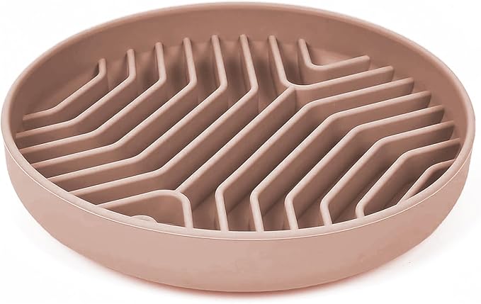 Slow Feeder Dog Bowls Anti-Choking Puzzle Pet Food Non-Slip Dog Feeding Slow Down Pet Eating Speed for All Breeds Pets,Dishwasher & Microwave Safe (Labyrinth Pattern-Pink)
