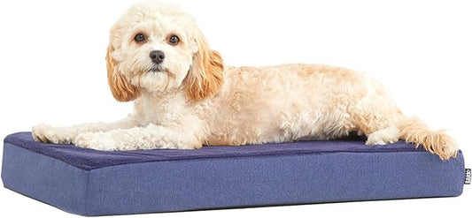 Barkbox Orthopedic Dog Bed with Memory Foam - Comfortable, Durable & Machine Washable Pet Bed - Small - Navy