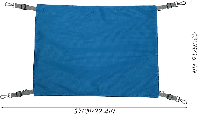 FAVOMOTO Waterproof Nylon Pet Hammock for Cats, Double-Sided Thickened Hanging Bed, Blue Reversible Cat Swing Nest for All-Season Indoor Use