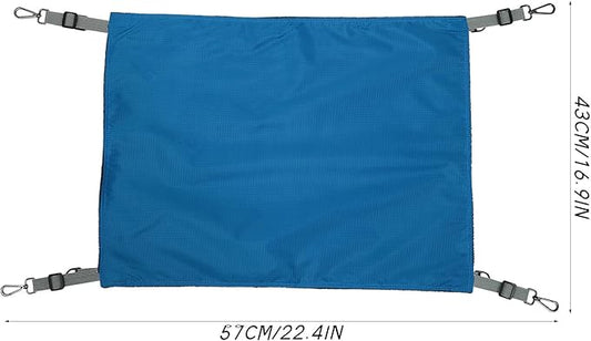 FAVOMOTO Waterproof Nylon Pet Hammock for Cats, Double-Sided Thickened Hanging Bed, Blue Reversible Cat Swing Nest for All-Season Indoor Use
