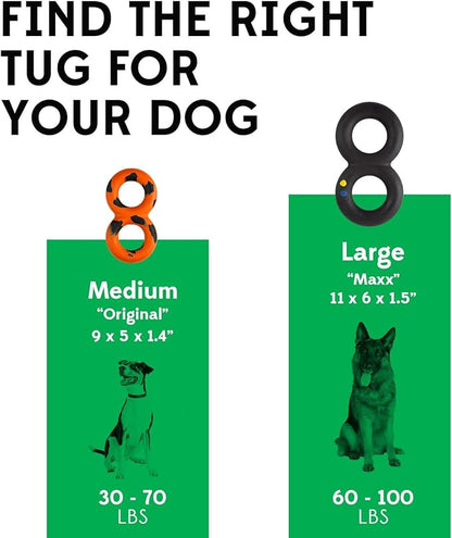 Goughnuts — Dog Toys for Aggressive Chewers | Virtually Indestructible Pull Toy for Breeds Such as Pit Bulls and German Shepherds | Heavy Duty Tug Dog Toy | Medium | Yellow