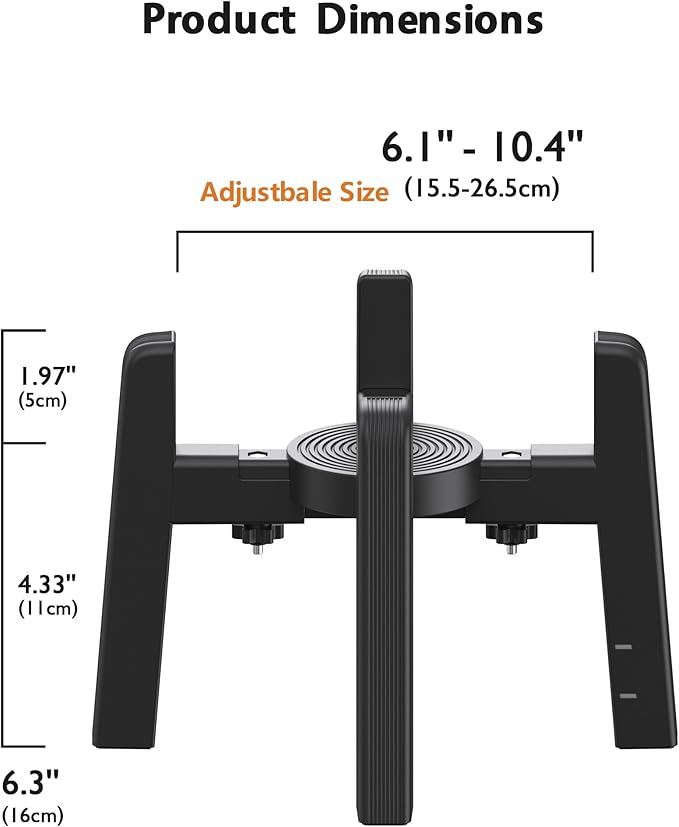 CZPET Dog Bowl Stand with Adjustable Width [2 Pack, Stand Only], Elevated Pet Water & Food Bowl for Medium Pets, Stable and Anti-Slip Raised Bowl