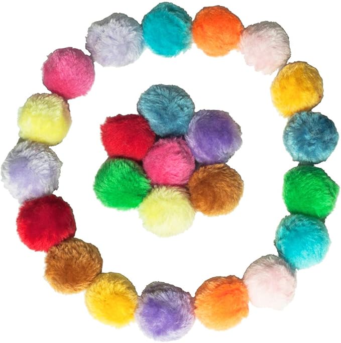 Fashion's Talk Cat Toys Furry Rattle Ball for Kitty 6 Pack