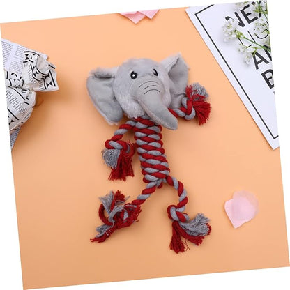 Pet Woven Cotton Rope for Dogs Plush Chew Resistant Educational Playing for Teeth Cleaning Boredom Relief and Interactive Fun