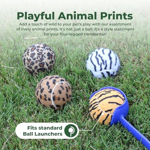Unique Sports Dog Fetch Squeaker Balls Animal Prints 18 Pack - Image 4