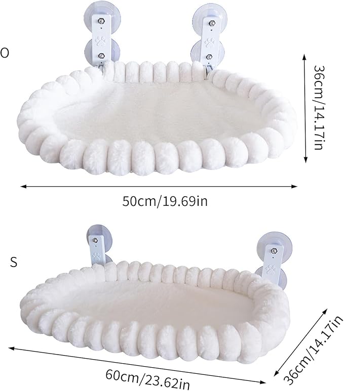 Hanging Cat Hammock Removable Washable Cover Space Saving Sturdy Suction Cup Warm Comfort for Pet