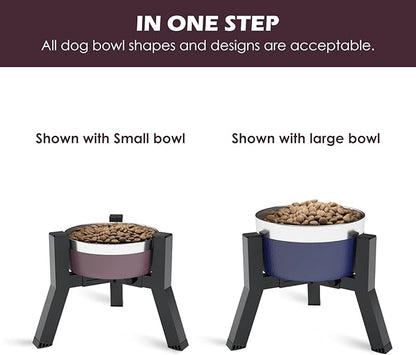 SHAINFUN Elevated Dog Bowls Adjustable Width Stand for 5.2-7.8" Wide Bowls, Food and Water Feeder for Medium Small Dogs, 7.8in Tall (Bowl Not Included)