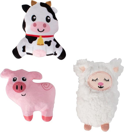 Fringe Studio Plush Dog Toy Set, Needle in The Haystack, Small 3 Piece Set, Pet Shop Collection (662054)