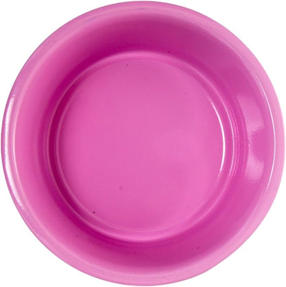Country Living Set of 2 Non-Slip Durable Pink Powder Coated Stainless Steel Heavy Dog Bowls (32oz) - Rust Resistant, Easy to Clean, Perfect for Medium Size Breeds