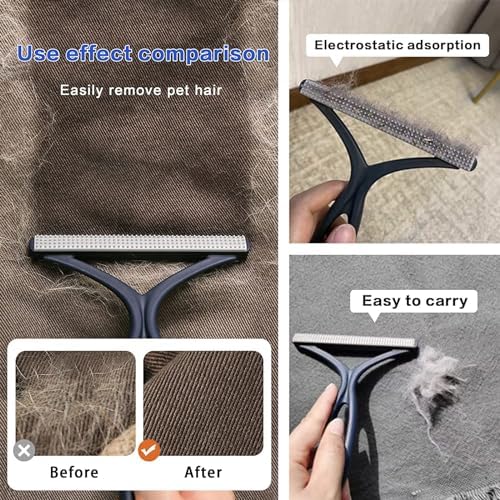 3-Pack Pet Hair Removal Tool, Dog & Cat Hair Remover, Carpet Rake - Image 4