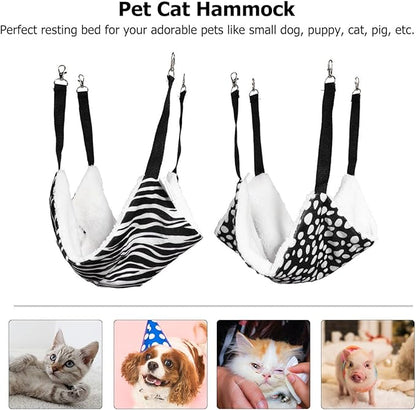 OUNONA 2pcs Reversible Cat Hammock Breathable Hanging Pet Bed 35x35cm Double-Sided Sleeping Pad for Indoor Cats Summer Lounger