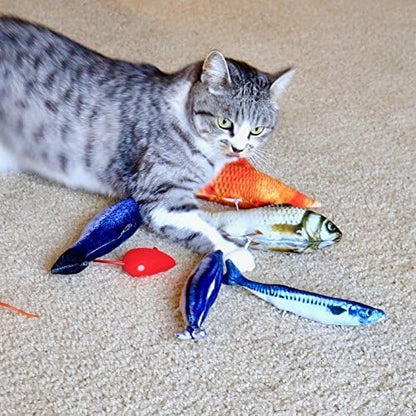 Youngever 7 Cat Toys Assortment with 5 Refillable Catnip Fish Cat Toys and 2 Catnip Fur Mouse Cat Toys, Extra Catnip for Refill, for Cat, Puppy, Kitty, Kitten, Ferret, Rabbit - Image 5