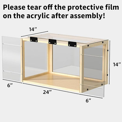 Window Cat Perch Catio, Wood Cat Window Box, Window Catio for Indoor Cats. Suitable Single Hanging Window with an Inner Diameter of The Window Frame with A Net Opening Width of 24-35 in. KGCCIZI.