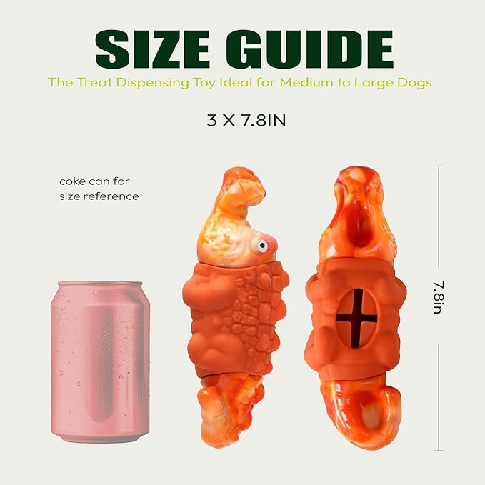 Tough Dog Chew Toys for Aggressive Chewers, Interactive Treat Dispensing Dog Toy, Durable Dog Toys for Medium & Large Dogs - Great for Boredom
