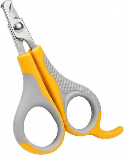 WePet Pet Nail Clippers U07.2, Professional Claw Trimmer, Scissor for Cats, Puppies, Kittens, Hamsters, Rabbits and Small Animals, Sharp, Safe, Small, Grey/Yellow