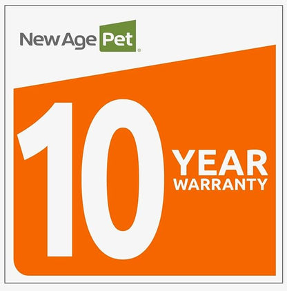 New Age Pet® ECOFLEX® Elevated Dog Feeder with 2 Stainless Steel Bowls and Sliding Lid Storage Bin
