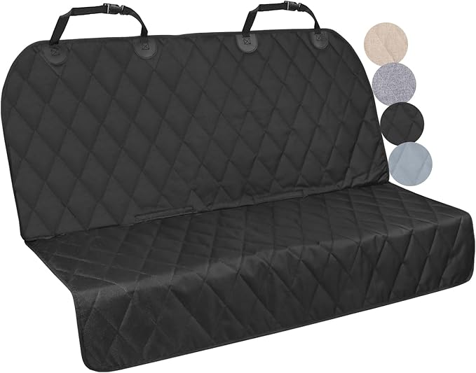 VIVAGLORY Dog Seat Cover Quickcover Seat Protector for Dog, Backseat Cover for Car, Back Rear Backseat Bench Protector, Standard, Black