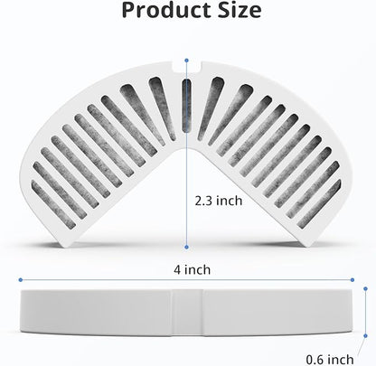 Cat and Dog Water Fountain Filters, 6 Pack Replacement Filters for Ceramic & Stainless Steel Fountains Automatic Pet Fountain Water Dispenser (6 Pack)