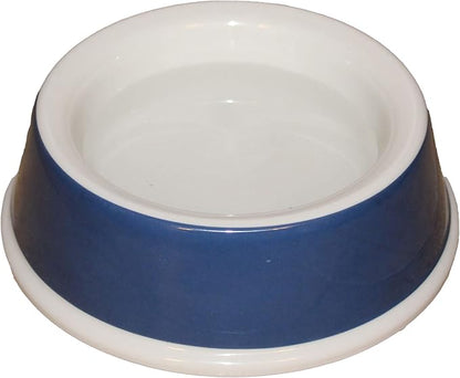 Ecoware Decorated Small Dog Non-Tip/Non-Skid Dish, Light Burlap/Blue Dog (ENT15B)