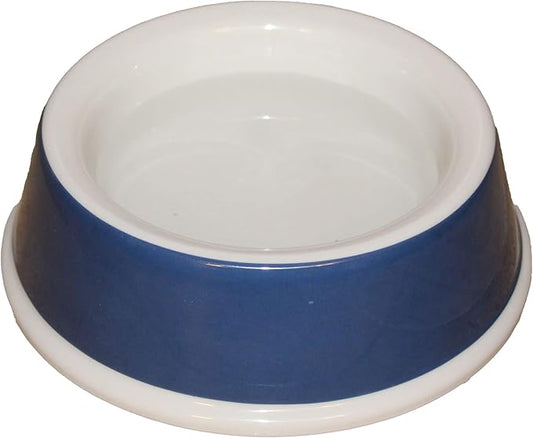 Ecoware Decorated Small Dog Non-Tip/Non-Skid Dish, Light Burlap/Blue Dog (ENT15B)