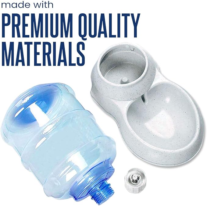 Automatic Pet Water Self-Dispenser - Zento Deals Premium Quality Self-Dispensing Gravity Drinking Pet Waterer, 3.7 Liters Capacity