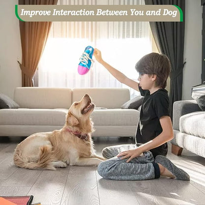 IFOYO Durable Squeaky Dog Chew Toy Safe Mini Sneaker Shape Interactive Pet Toy for Puppies, Small, Medium Dogs, Cats, Rabbits and Small Animals